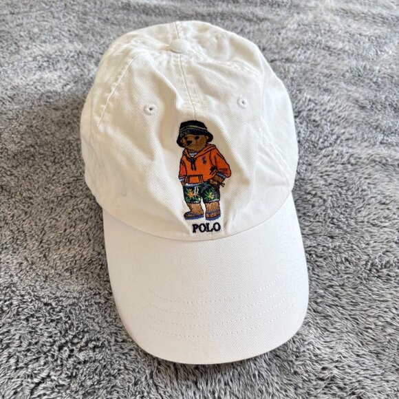 Vtg Polo Ralph Lauren Bear Baseball Hat One Size Embroidered Logo Y2K 19026 - Picture 1 of 16